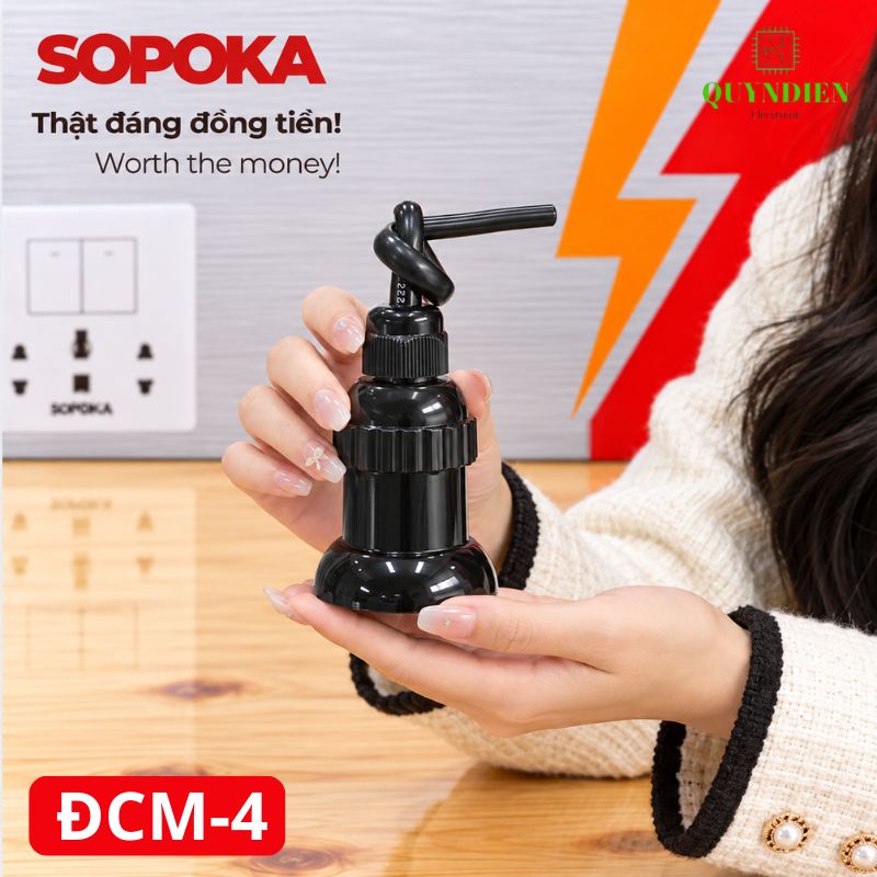 Đuôi đèn chịu mưa ngoài trời ren Xoán E27 SOPOKA