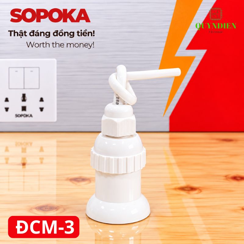 Đuôi đèn chịu mưa ngoài trời ren Xoán E27 SOPOKA