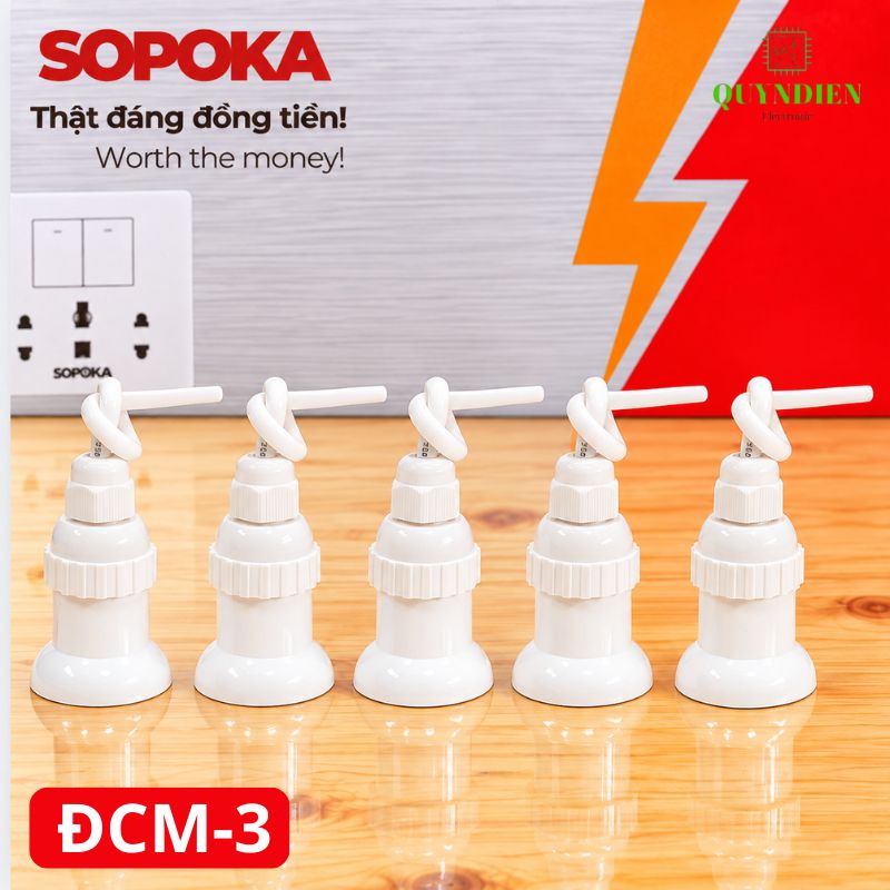 Đuôi đèn chịu mưa ngoài trời ren Xoán E27 SOPOKA