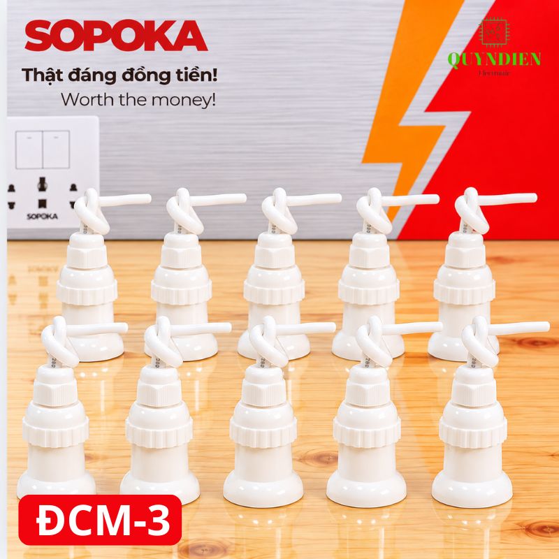 Đuôi đèn chịu mưa ngoài trời ren Xoán E27 SOPOKA