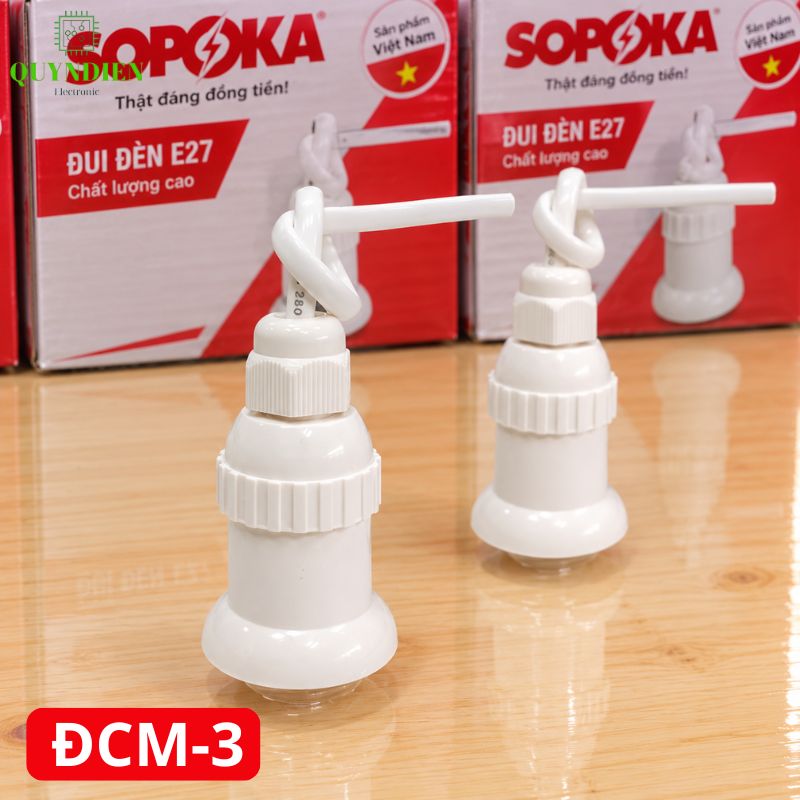 Đuôi đèn chịu mưa ngoài trời ren Xoán E27 SOPOKA
