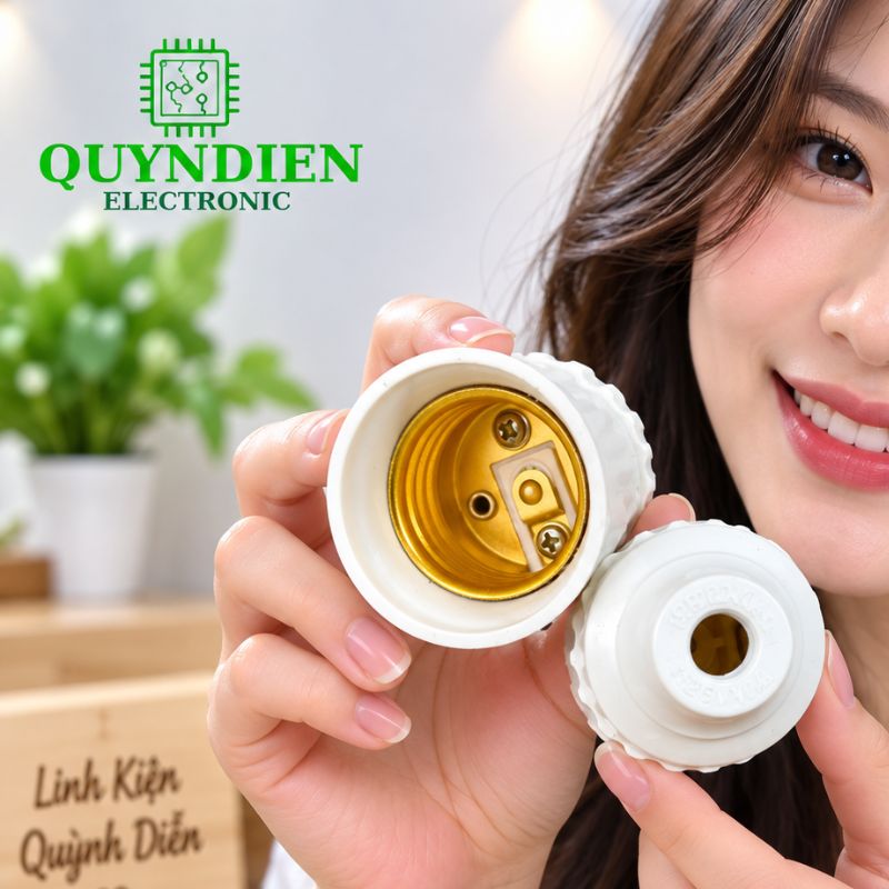 Đuôi bóng đèn ren vặn xoáy E27 loe trong nhà SOPOKA
