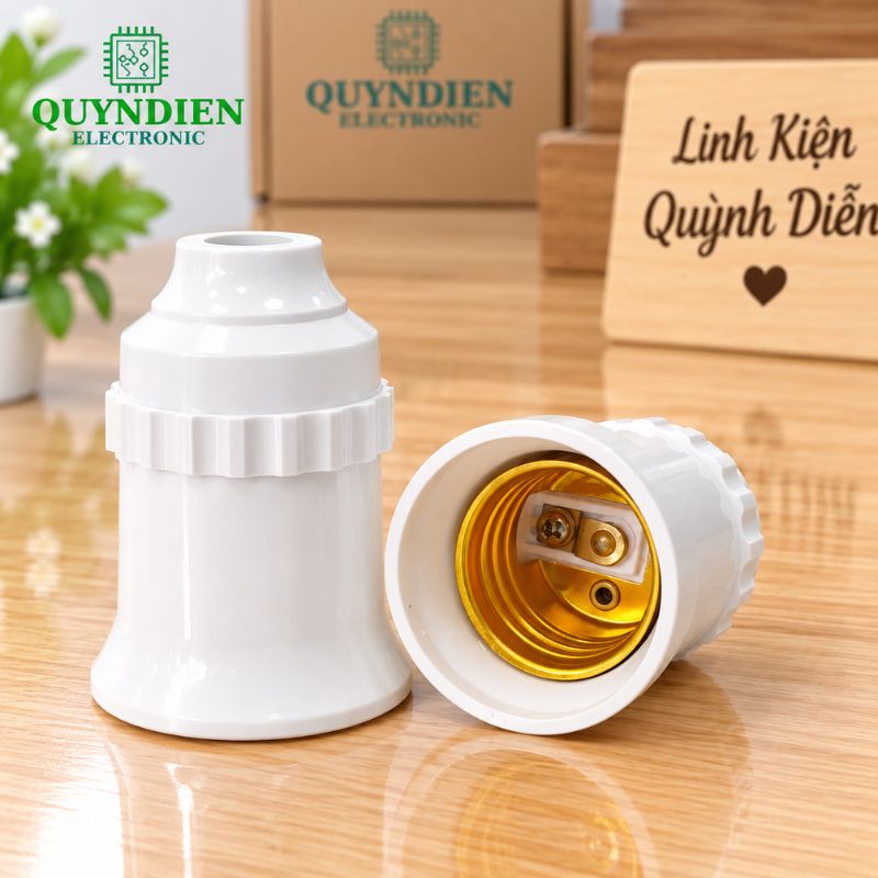 Đuôi bóng đèn ren vặn xoáy E27 loe trong nhà SOPOKA