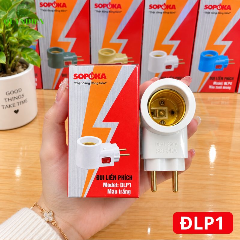 Đuôi Đèn Thẳng Lắp Trần Ren Vặn Xoáy E27 ĐT5A SOPOKA