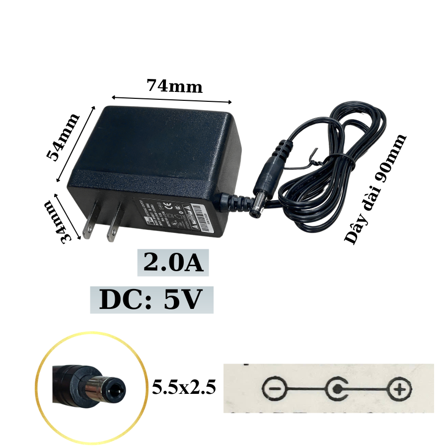 Bộ chuyển đổi nguồn điện sang DC 5V 12V 2A nguồn adapter