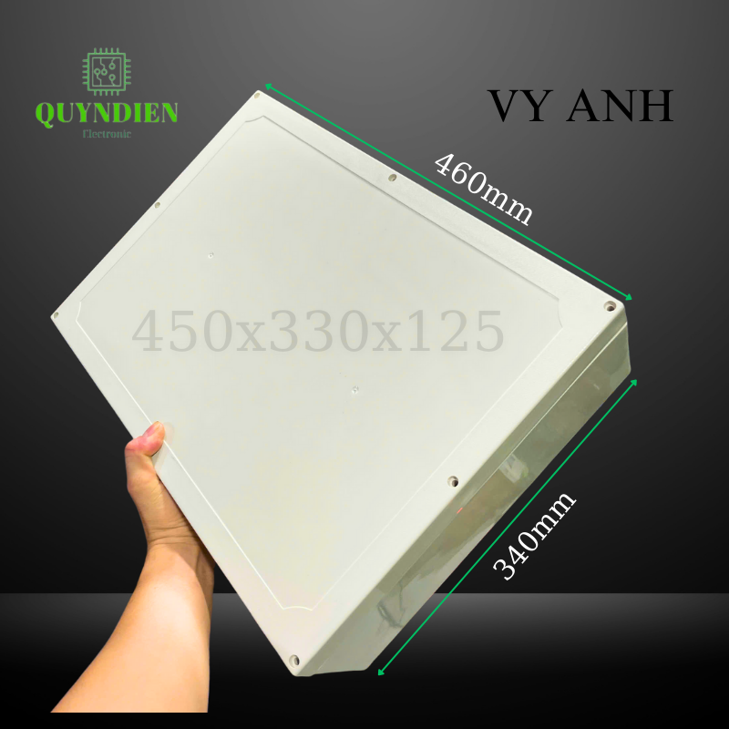 Hộp Nhựa Vy Anh 450x330x125mm Màu Trắng Nắp Đục