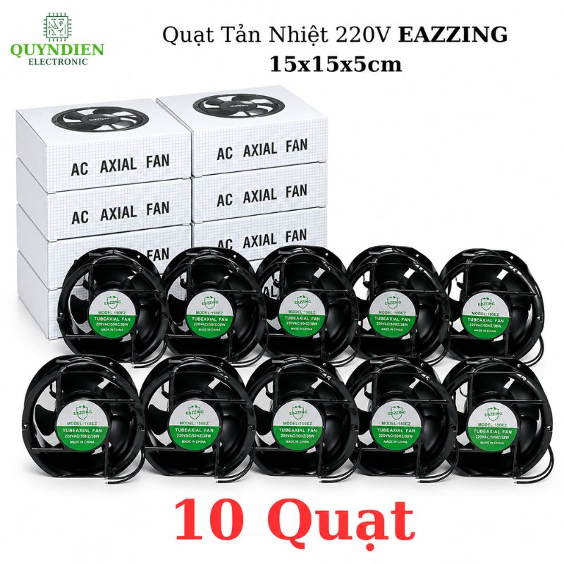 Quạt Tản Nhiệt Thông Gió 15x15x5cm 220V/38W EAZZING - TRÒN