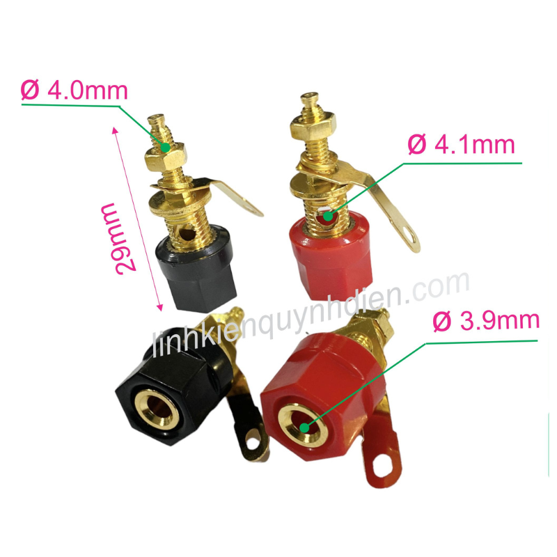 Cọc loa đỏ đen 301 [ĐÔI]