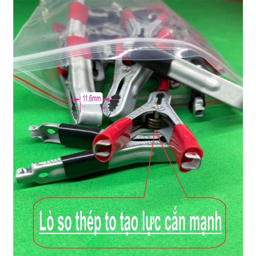 Kẹp Bình ắc quy có bao kẹp chì xám tốt loại 1 (túi 10 cặp)