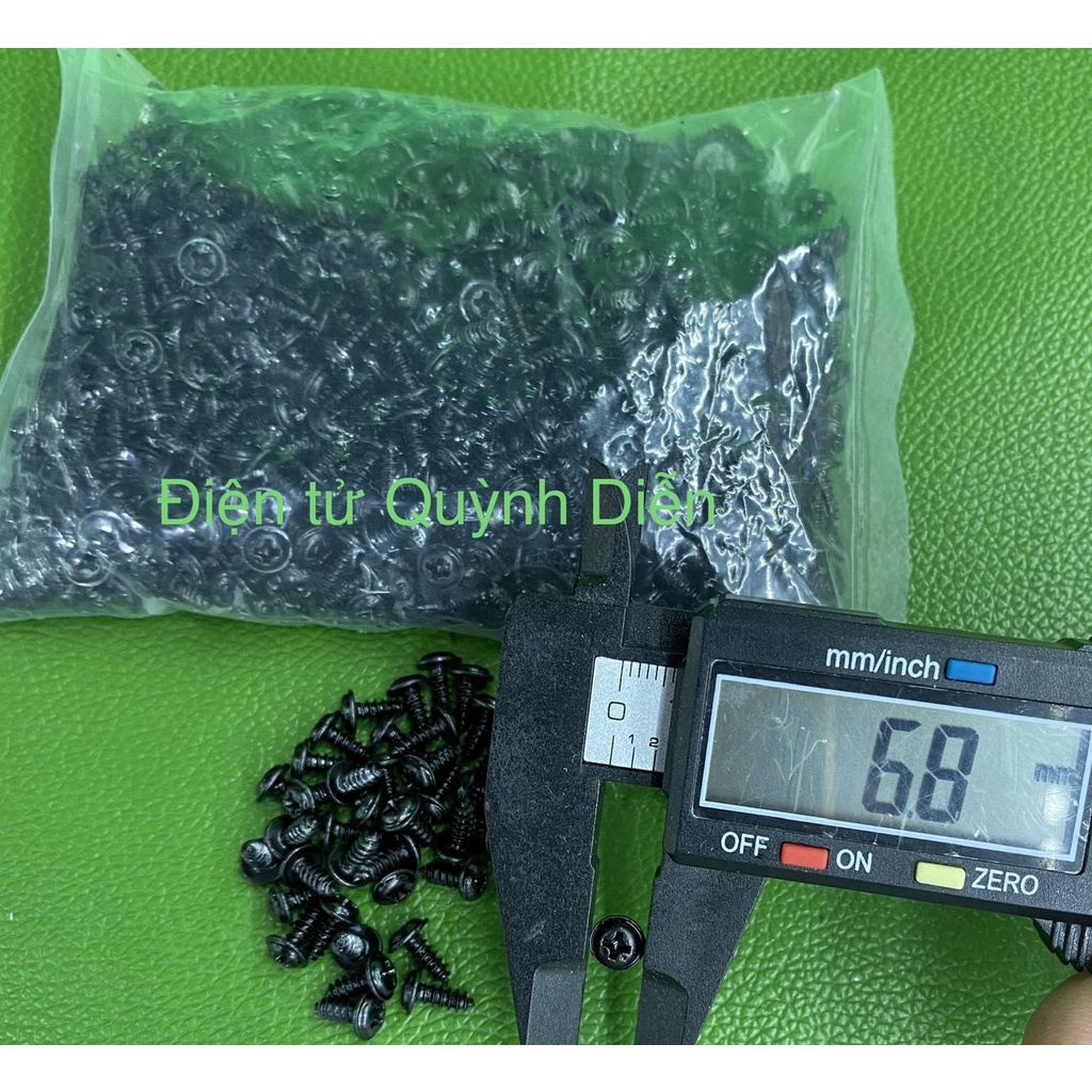 Ốc vít 3mm dài 8mm ĐEN (túi 1Kg =1000 gam)