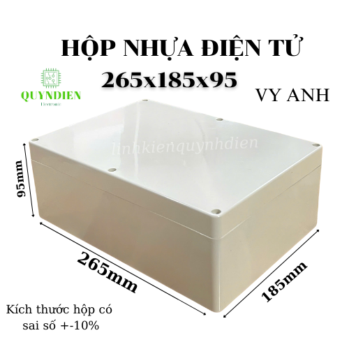 Hộp Vy Anh 265x185x95mm Màu Trắng Nắp Đục