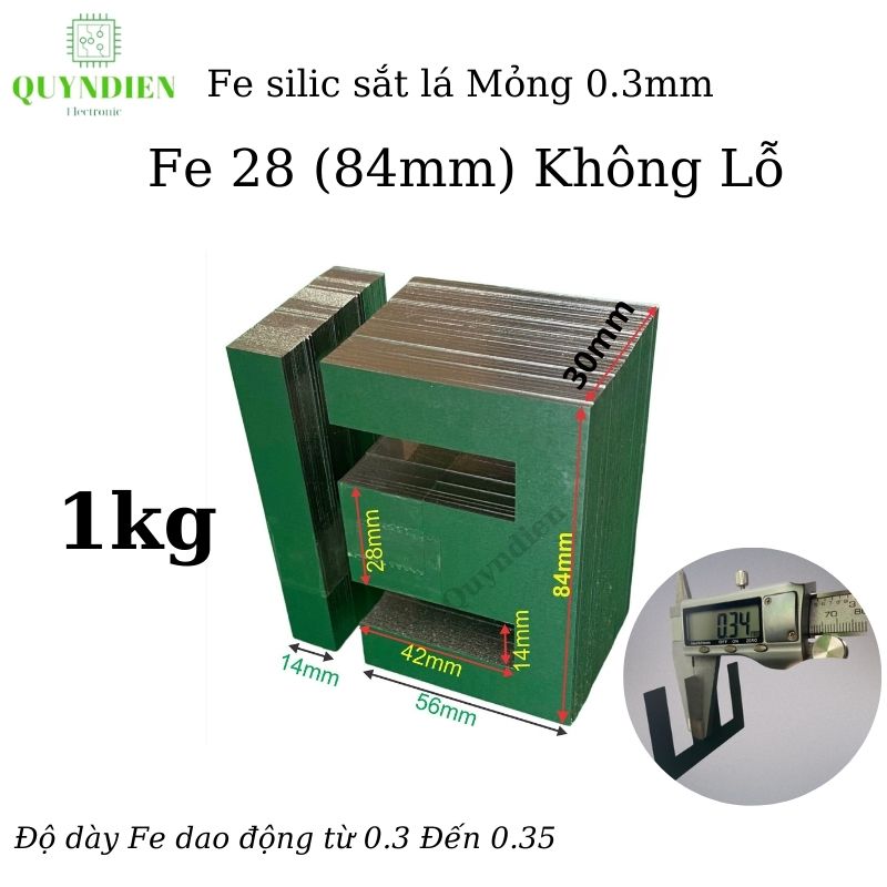 Fe sắt silic EI lá mỏng - gói 1kg