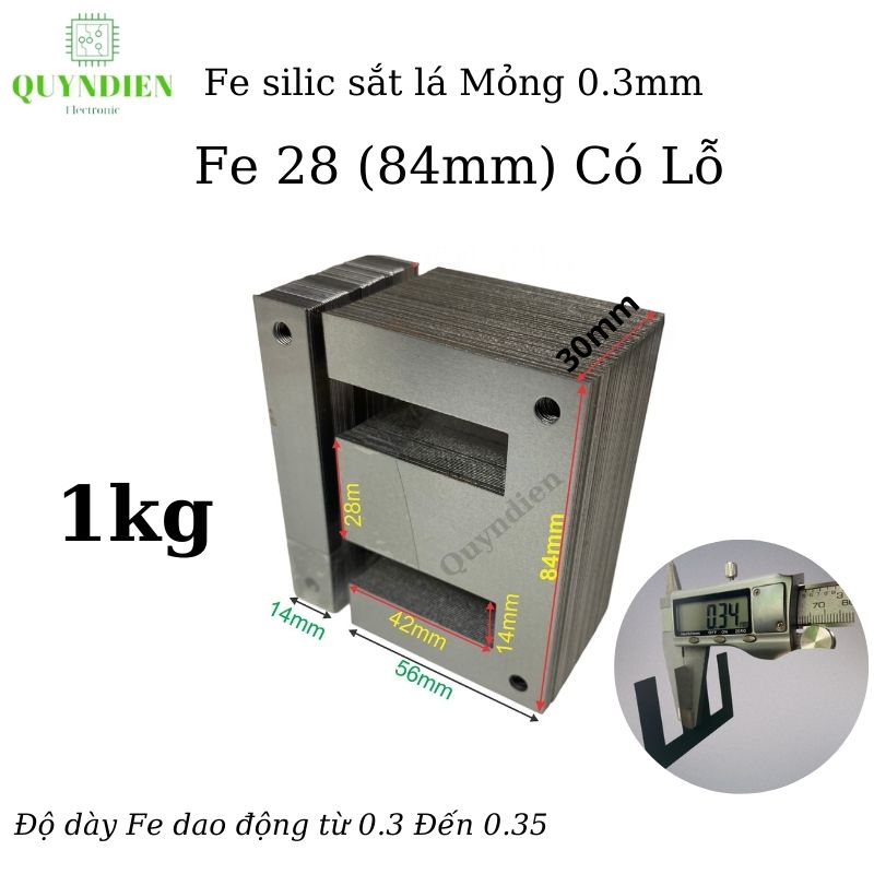 Fe sắt silic EI lá mỏng - gói 1kg