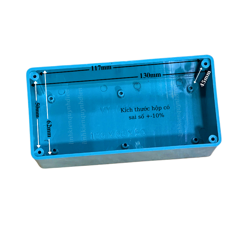 Hộp Nhựa Vy Anh 136x68x50mm Màu Trắng