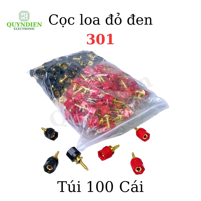 Cọc loa đỏ đen 301 [ĐÔI]