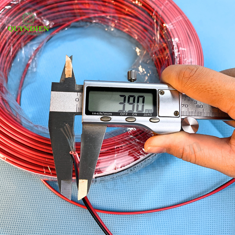 Dây Tín Hiệu Đôi AV 24AWG Đỏ Đen – Chống Nhiễu, Bền Bỉ, Chuẩn RoHS
