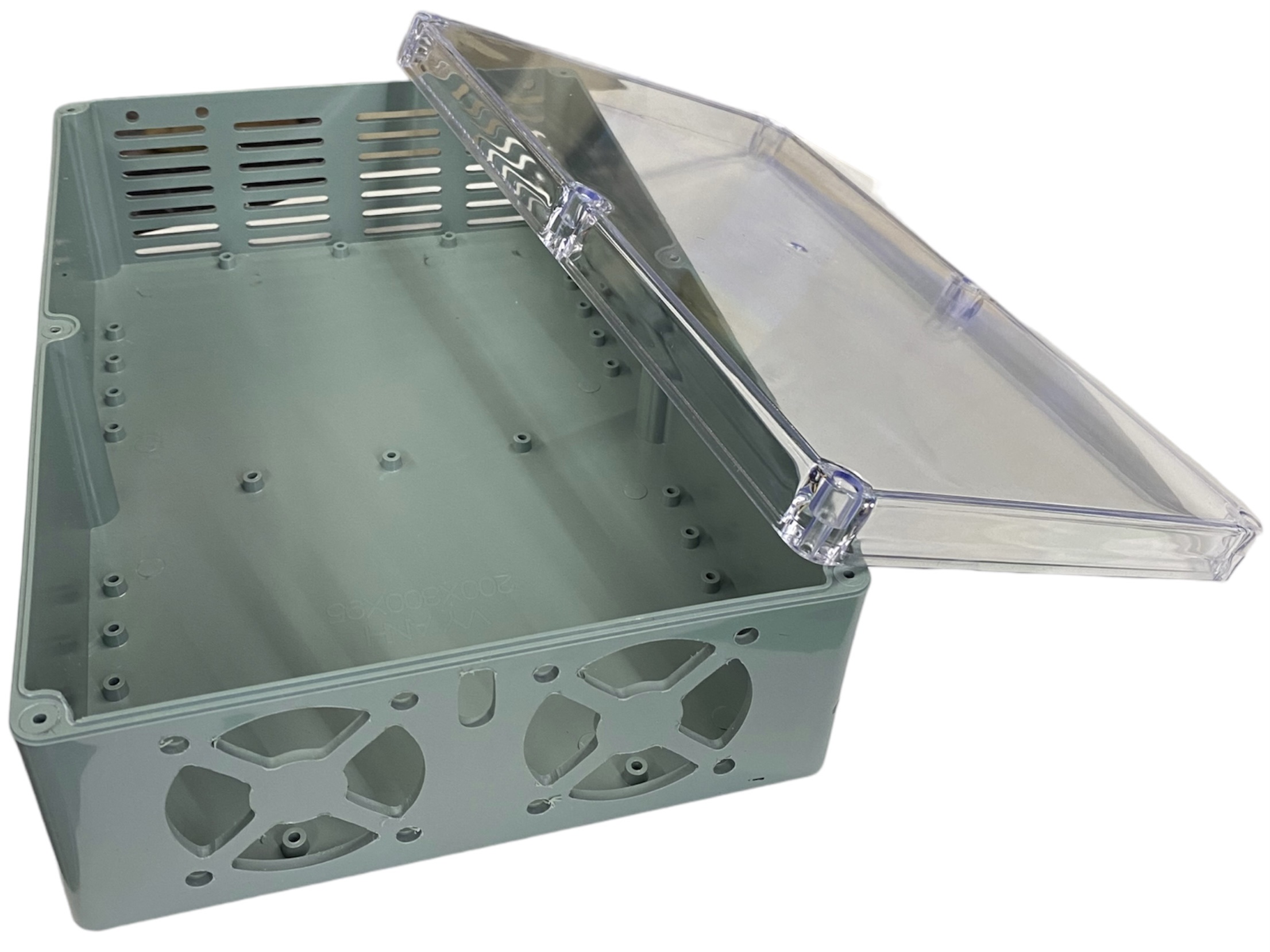 Hộp nhựa khoan sẵn VY ANH 300x200x95mm Xanh Nắp Trong