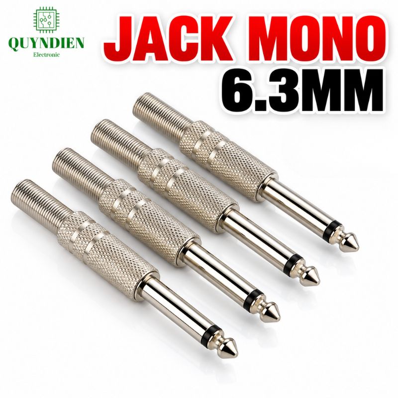 Jack 6.3mm Đực Mono Xi Thường