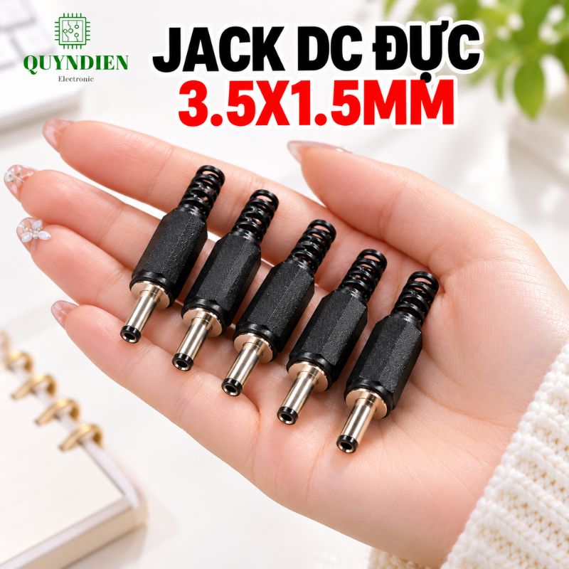 Jack Sạc DC Chui Đực 3.5x1.5mm Loại Nhỏ
