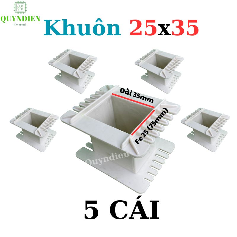 Khuôn nhựa quấn biến áp Fe silic 25x35mm