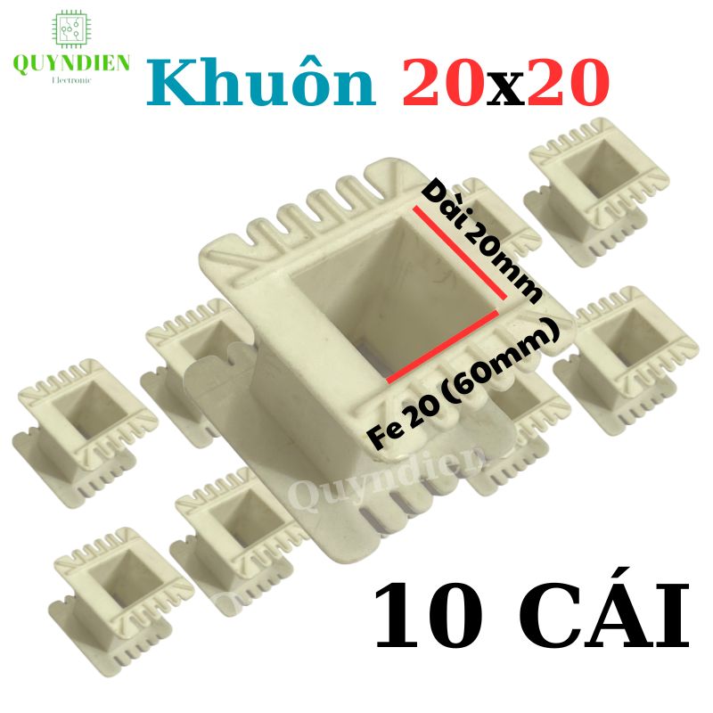 Khuôn nhựa quấn biến áp Fe silic 20x20mm