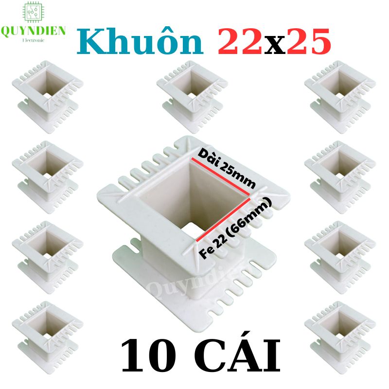 Khuôn nhựa quấn biến áp Fe silic 22x25mm