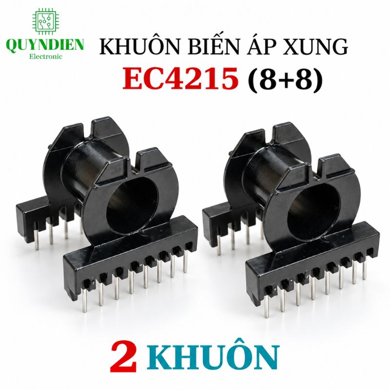 Khuôn Biến Áp Xung EC4215 Nằm Tròn (8+8 Chân)