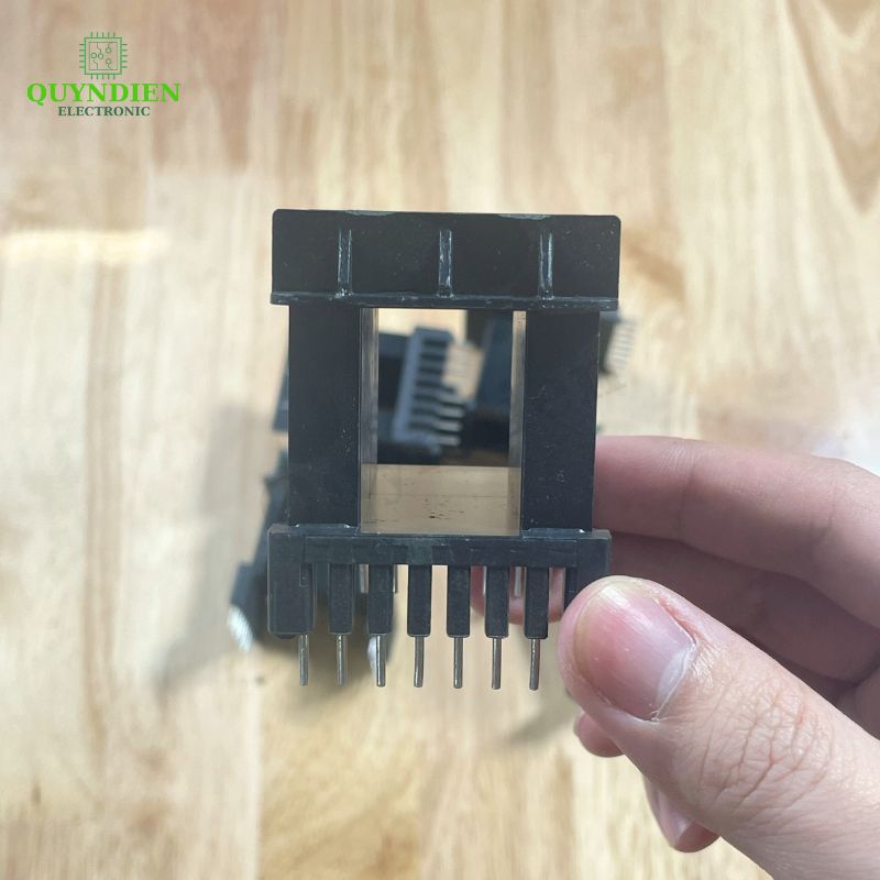 Khuôn biến áp xung EE6527 Nằm Đen (8+8 chân)