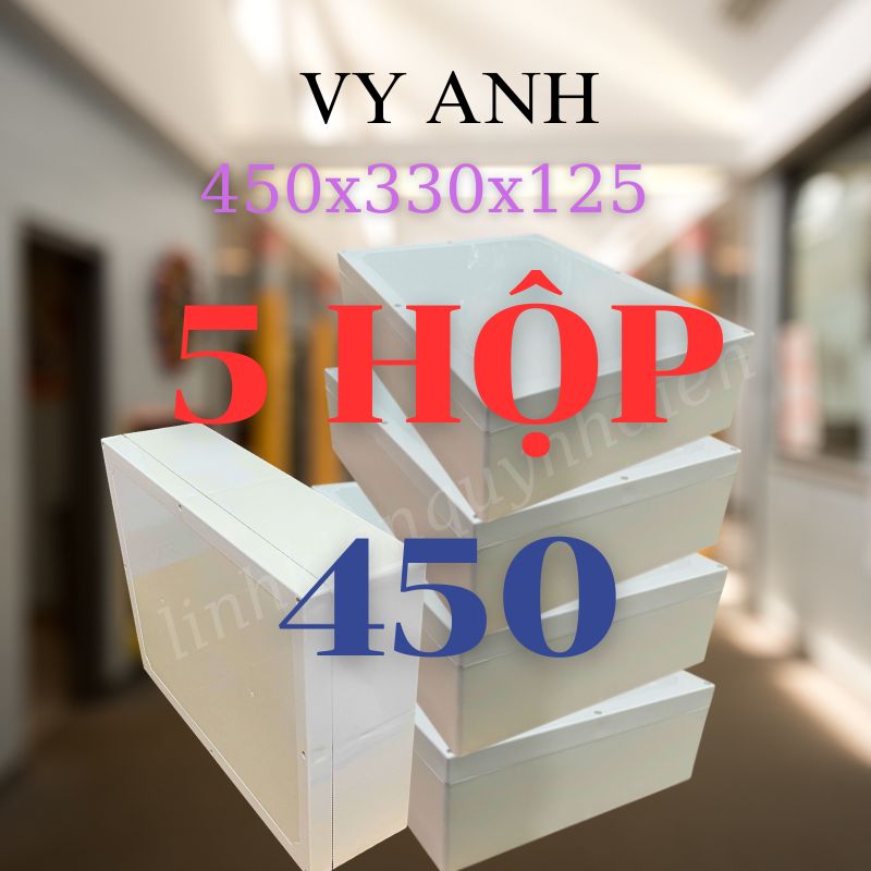 Hộp Nhựa Vy Anh 450x330x125mm Màu Trắng Nắp Đục