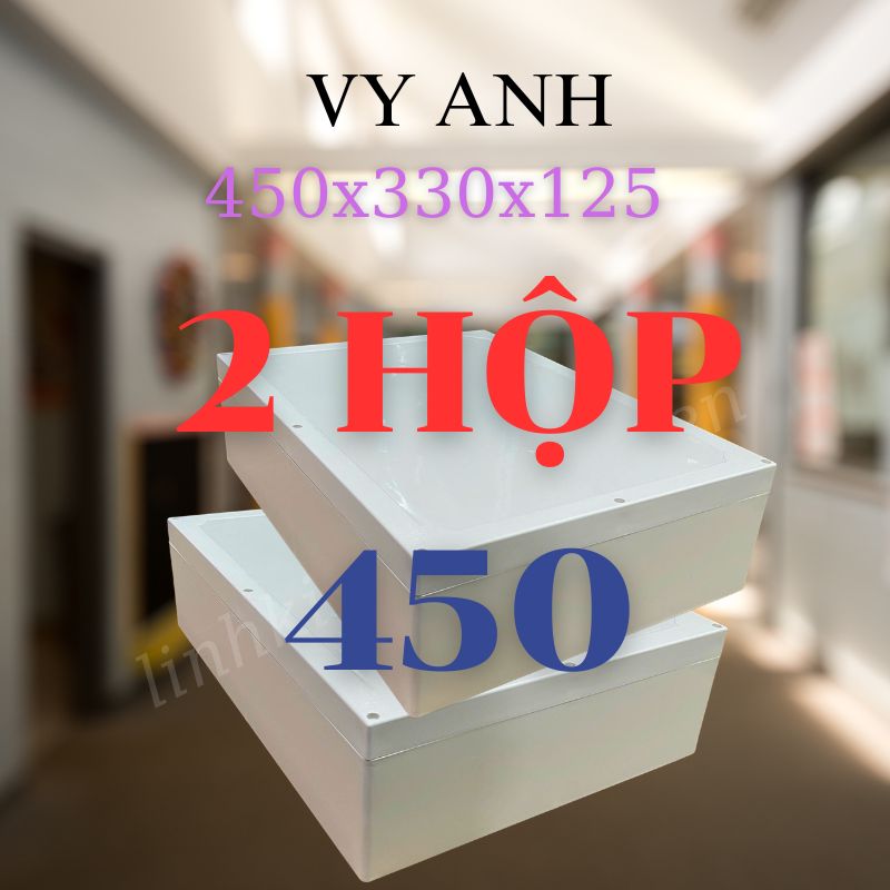 Hộp Nhựa Vy Anh 450x330x125mm Màu Trắng Nắp Đục