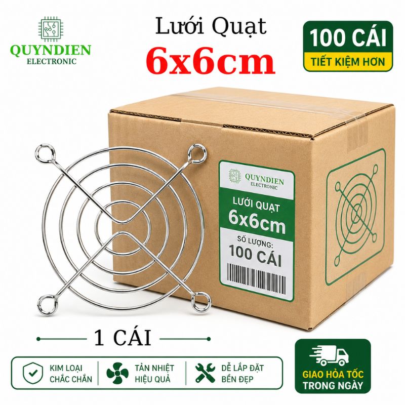 Tấm lưới bảo vệ quạt tản nhiệt 6x6cm