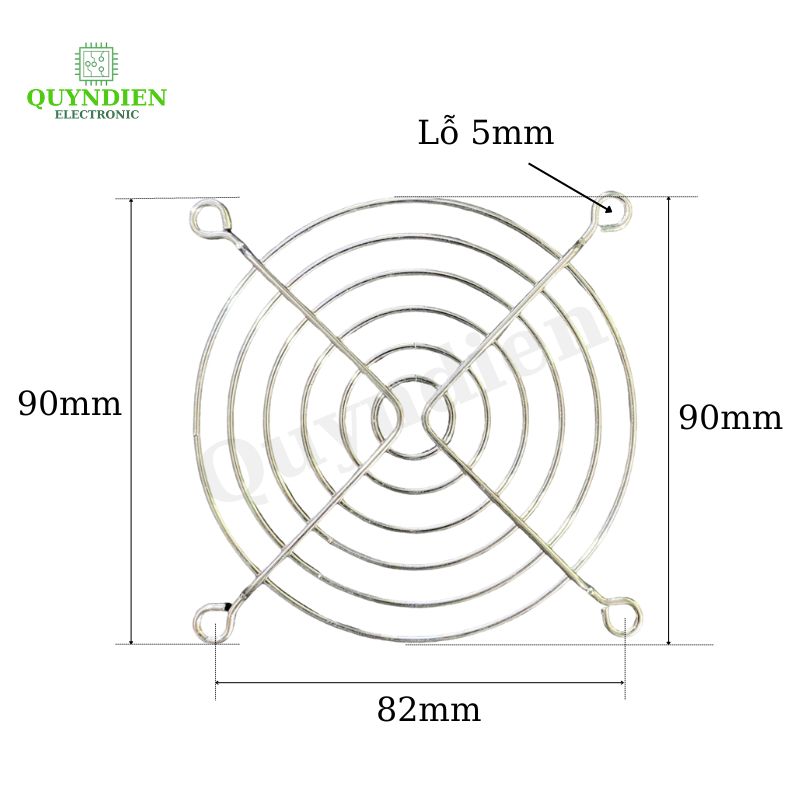 Tấm lưới bảo vệ quạt tản nhiệt 9x9cm