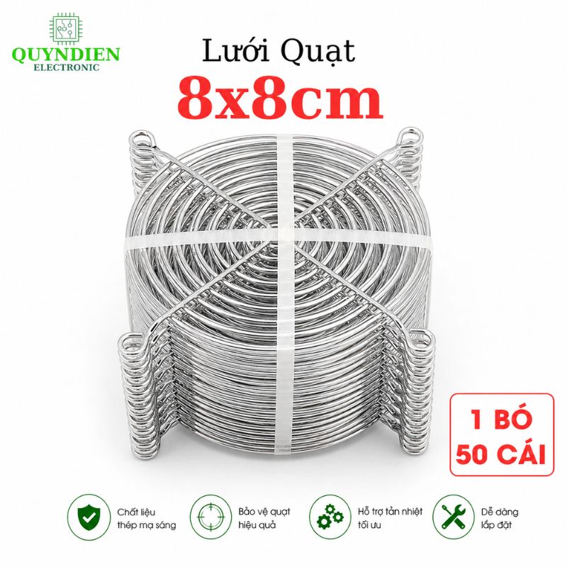 Tấm lưới bảo vệ quạt tản nhiệt 8x8cm