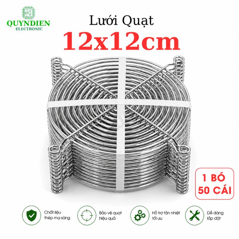 Tấm lưới bảo vệ quạt tản nhiệt 12x12cm