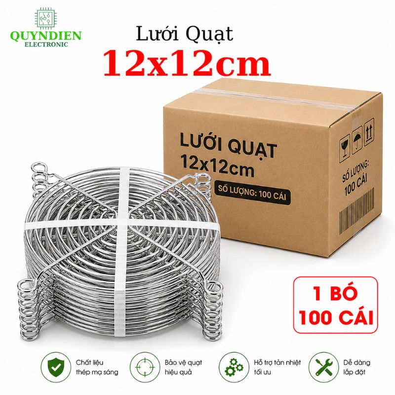 Tấm lưới bảo vệ quạt tản nhiệt 12x12cm