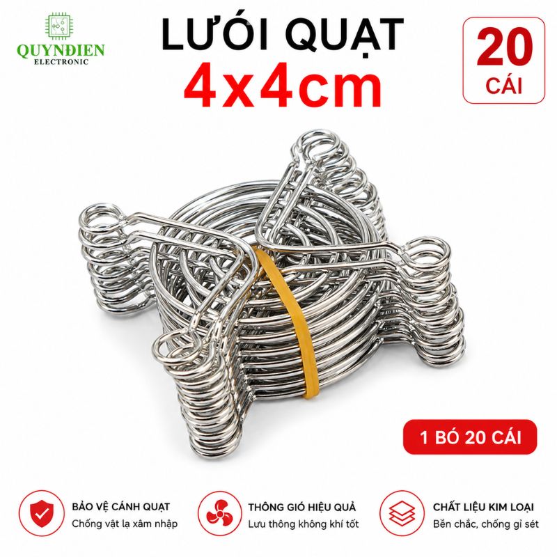 Tấm lưới bảo vệ quạt tản nhiệt 4x4cm