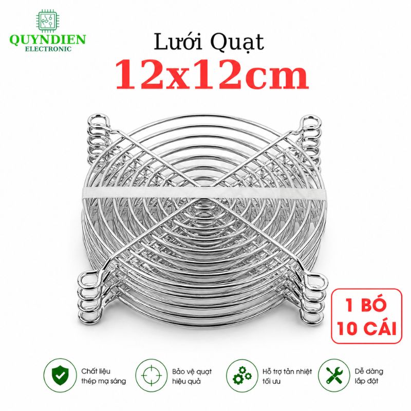 Tấm lưới bảo vệ quạt tản nhiệt 12x12cm