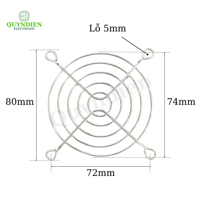 Tấm lưới bảo vệ quạt tản nhiệt 8x8cm