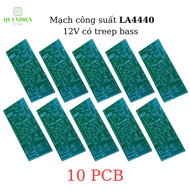 PCB Mạch công suất LA4440 có chỉnh Treble-Bass