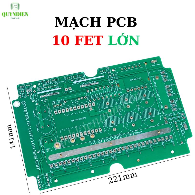 PCB bo mạch kích điện 10 fet LỚN - băm IGBT (Chưa có Dao động)