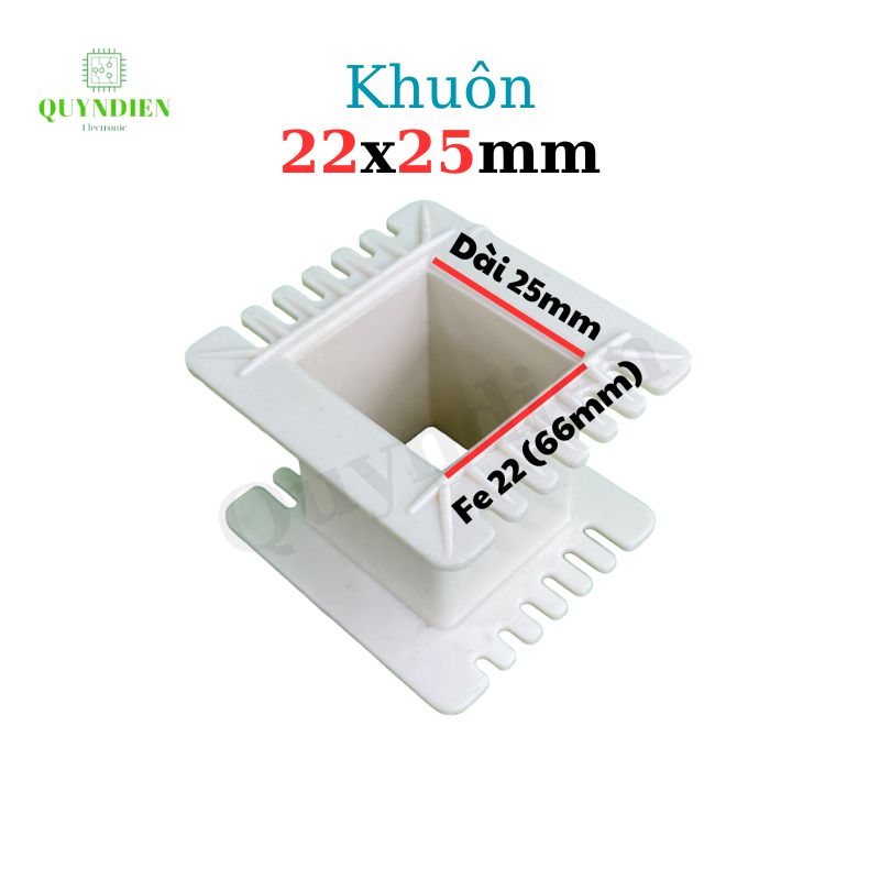 Khuôn nhựa quấn biến áp Fe silic 22x25mm