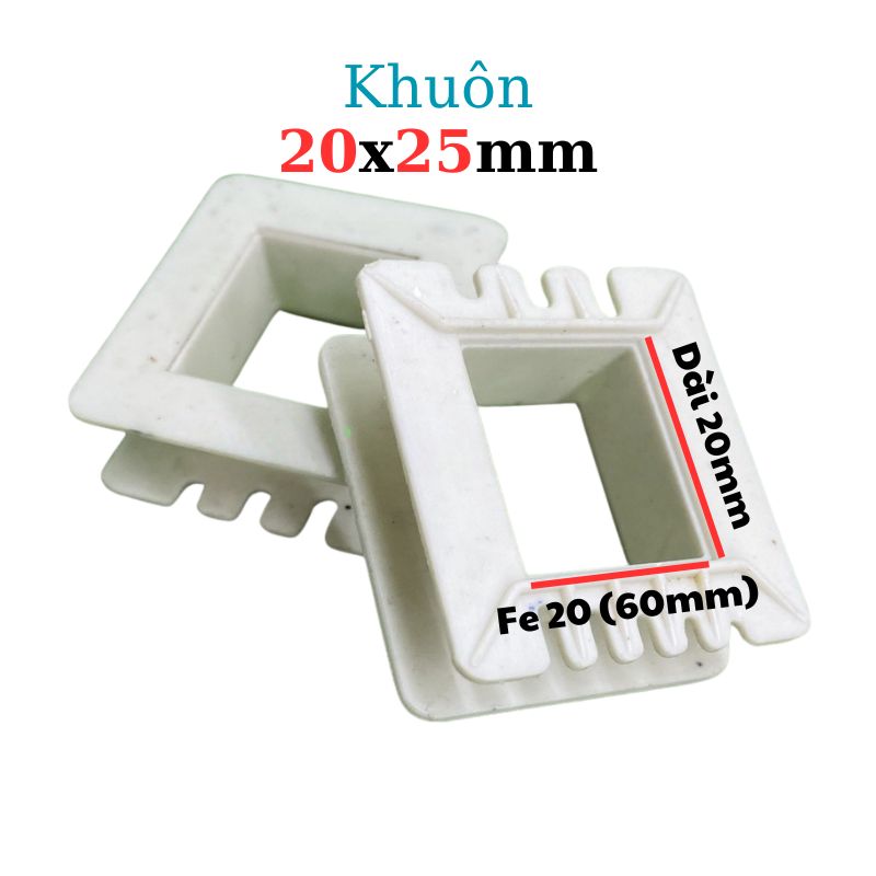 Khuôn nhựa quấn biến áp Fe silic 20x25mm