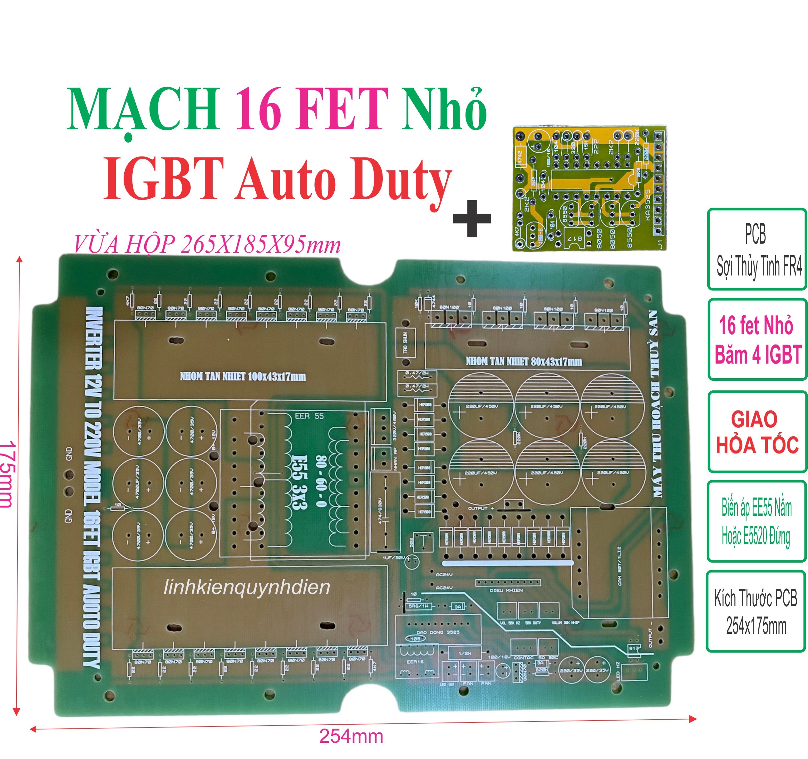 PCB bo mạch kích điện 16 fet băm IGBT- Kèm PCB dao động