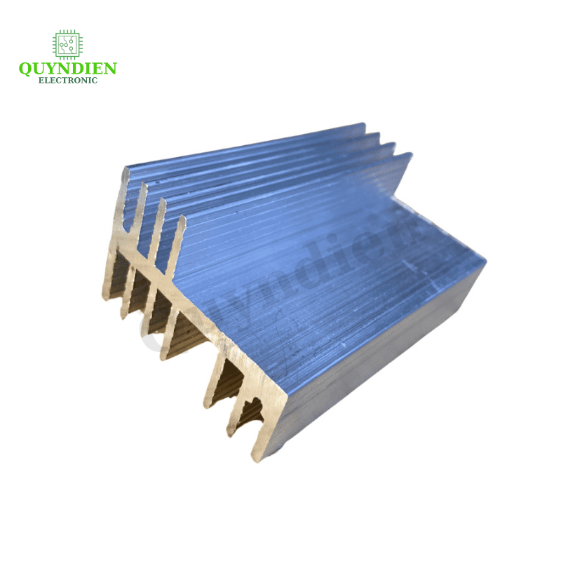 Nhôm tản nhiệt 2 tầng 7 cánh dài 6cm nhôm 2 vế 60x44x29mm