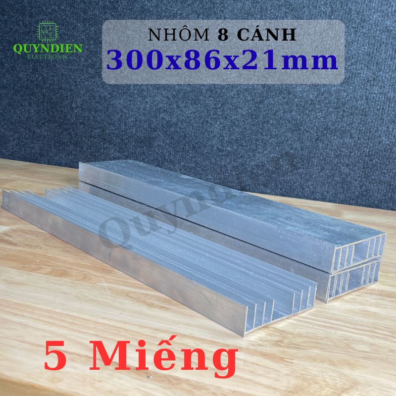 Nhôm Tản Nhiệt 8 Cánh Lớn 300x86x21mm