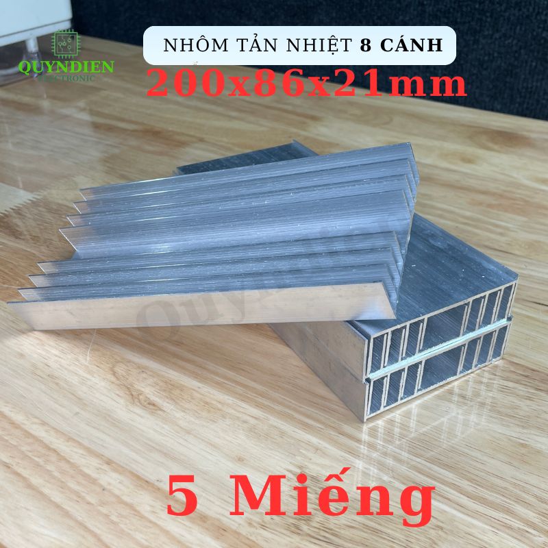 Nhôm Tản Nhiệt 8 Cánh Lớn 200x86x21mm