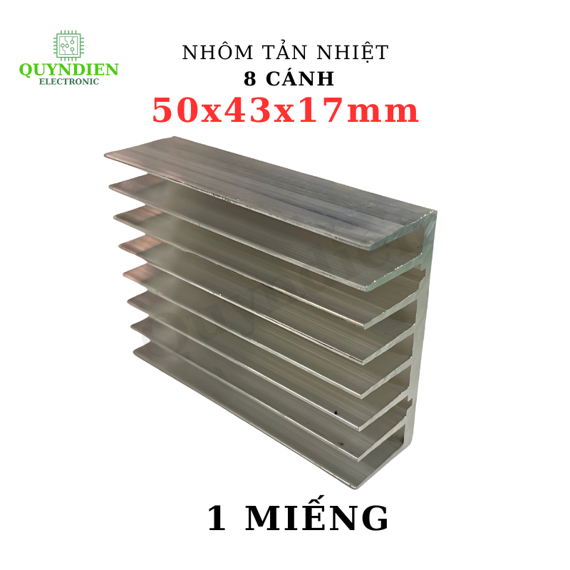 Nhôm Tản Nhiệt 8 Cánh 50x43x17mm