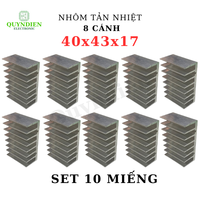 Nhôm Tản Nhiệt 8 Cánh 40x43x17mm