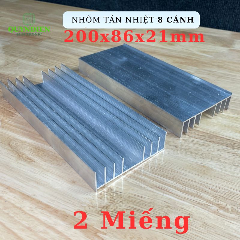 Nhôm Tản Nhiệt 8 Cánh Lớn 200x86x21mm