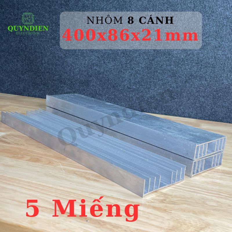 Nhôm Tản Nhiệt 8 Cánh Lớn 400x86x21mm